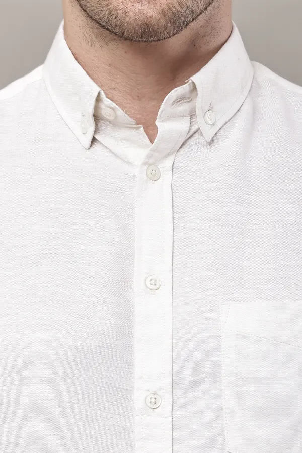 White_Premium_Linen_Button-Down_Shirt_For_Men