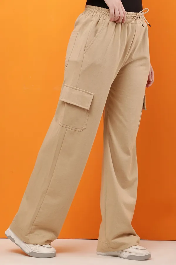 Beige_Cargo_Wide_Leg_Trousers_for_Women