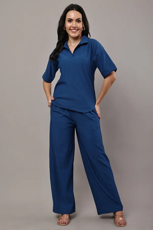 Blue_Premium_Texture_Polyester_Co-Ord_Set_For_Women