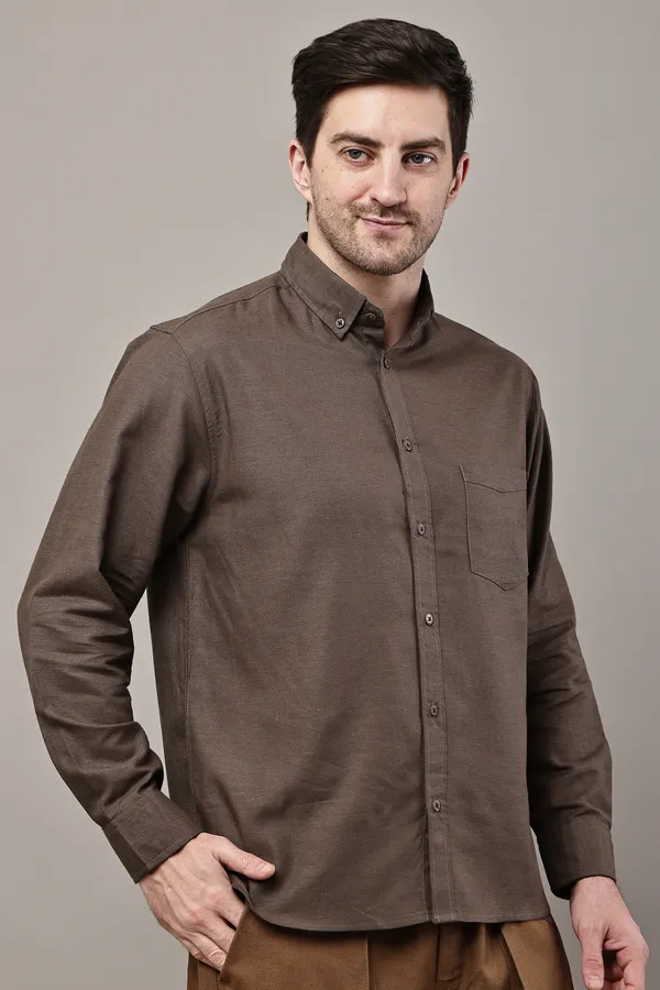 Brown_Premium_Linen_Slim_Fit_Casual_Shirt_For_Men