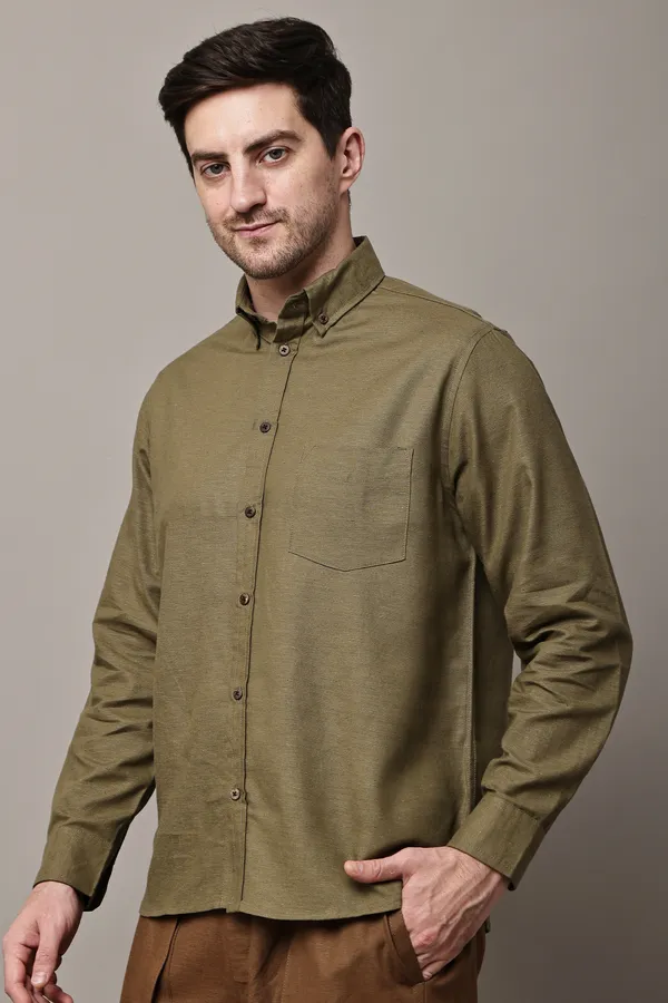 Olive_Green_Premium_Linen_Full_Sleeve_Shirt_For_Men