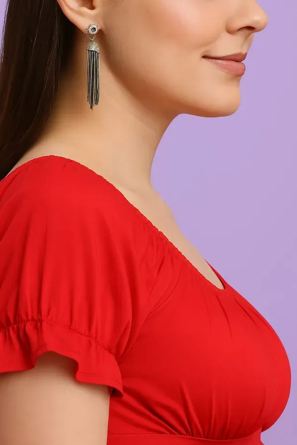 Red_Premium_Crepe_Top_For_Women