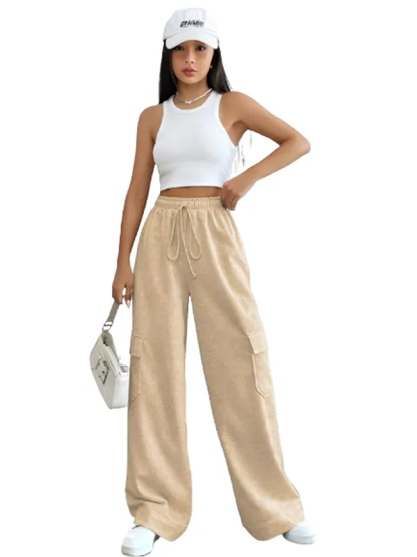 Beige_Cargo_Wide_Leg_Trousers_for_Women