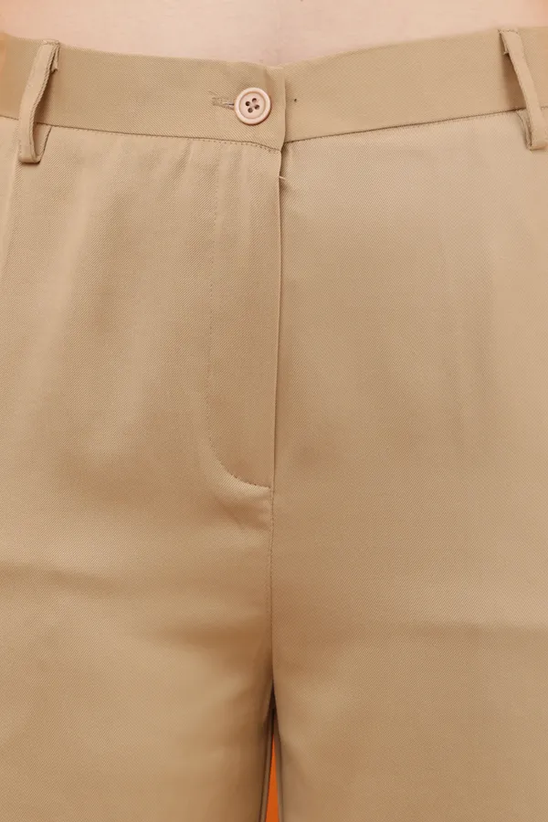 Beige_Premium_Polyester_Straight_Fit_Trousers_For_Women
