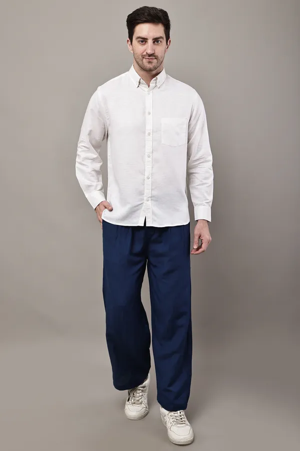 White_Premium_Linen_Button-Down_Shirt_For_Men