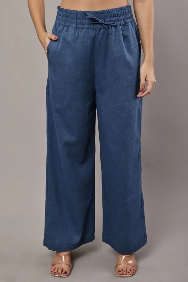 Blue_Premium_Rayon_Top_And_Pant_Set_For_Women