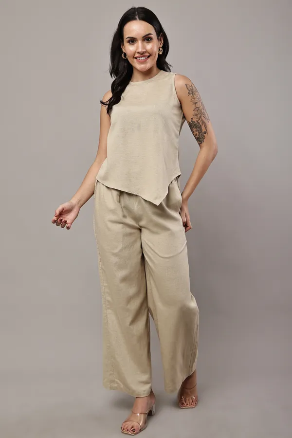 Beige_Premium_Rayon_Straight_Fit_Co-Ord_Set_For_Women