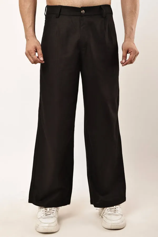 Black_Premium_Linen_And_Cotton_Formal_Trousers_For_Men
