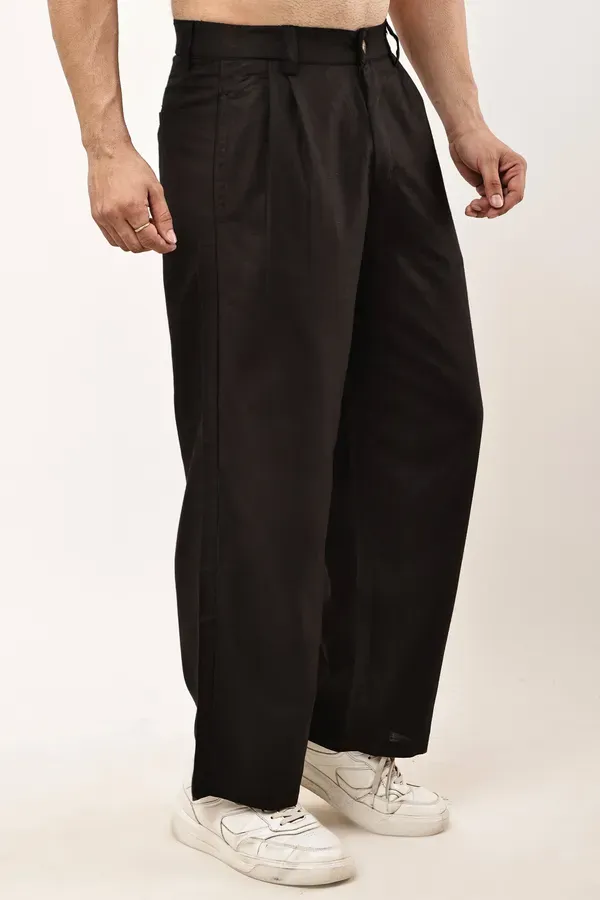 Black_Premium_Linen_And_Cotton_Formal_Trousers_For_Men