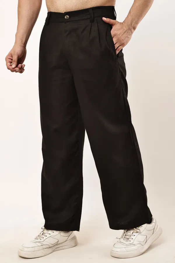 Black_Premium_Linen_And_Cotton_Formal_Trousers_For_Men