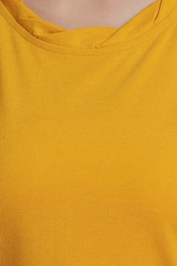 Yellow_Premium_Cotton_And_Polyester_T-Shirt_For_Women
