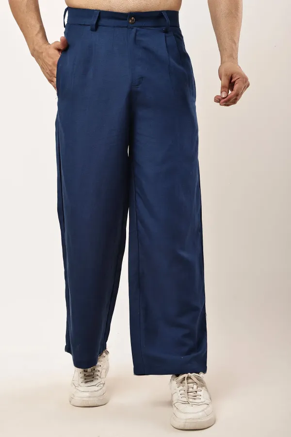 Blue_Premium_Linen_And_Cotton_Formal_Trousers_For_Men
