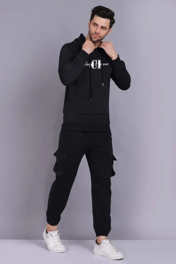 Black_Premium_Fleece_Hoodie_And_Cargo_Set_For_Men