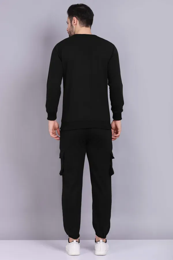 Black_Premium_Fleece_Sweatshirt_And_Cargo_Joggers_Set_For_Men