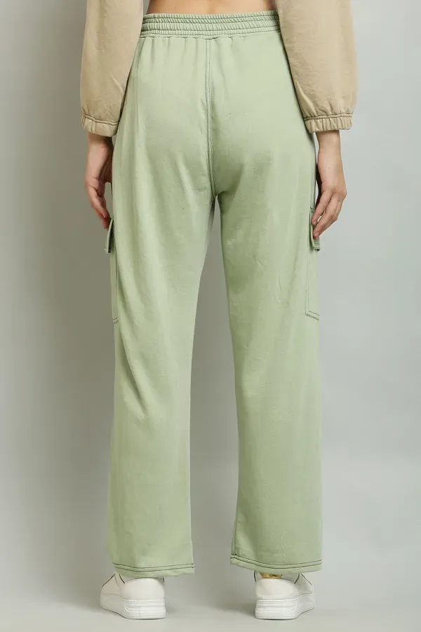 Light_Green_Premium_Cotton_And_Polyester_Cargo_Pants_For_Women