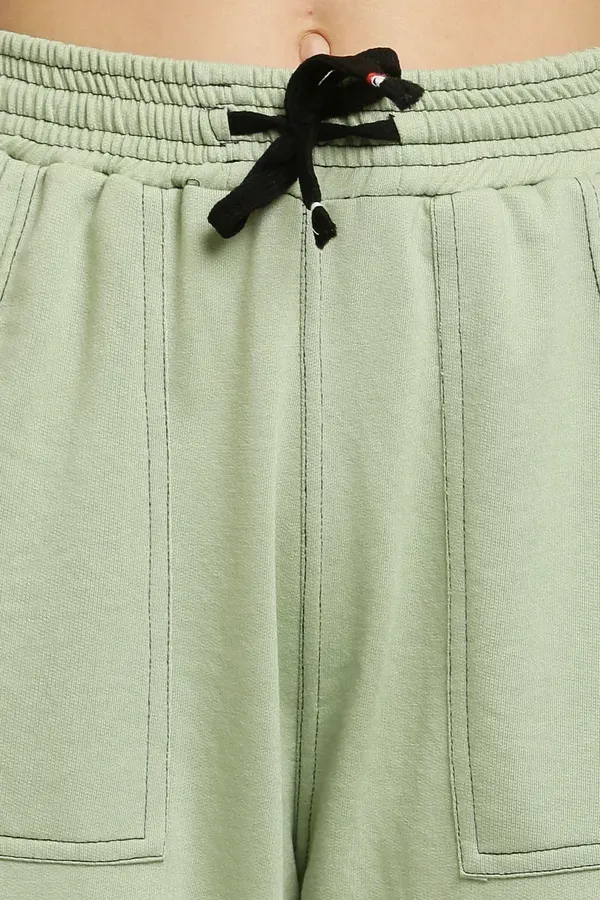 Light_Green_Premium_Cotton_And_Polyester_Cargo_Pants_For_Women