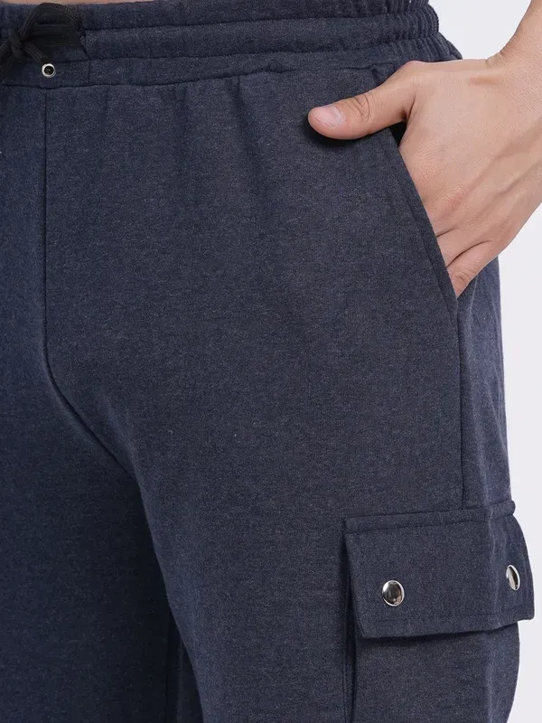 Dark_Blue_Premium_Cotton_And_Polyester_Cargo_Pants_For_Women