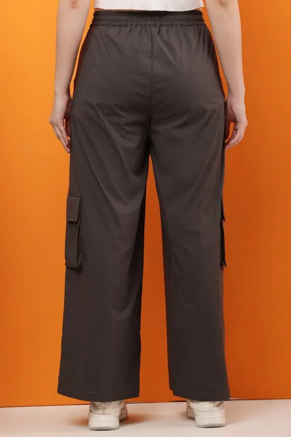 Brown_Premium_Cotton_And_Polyester_Cargo_Pants_For_Women