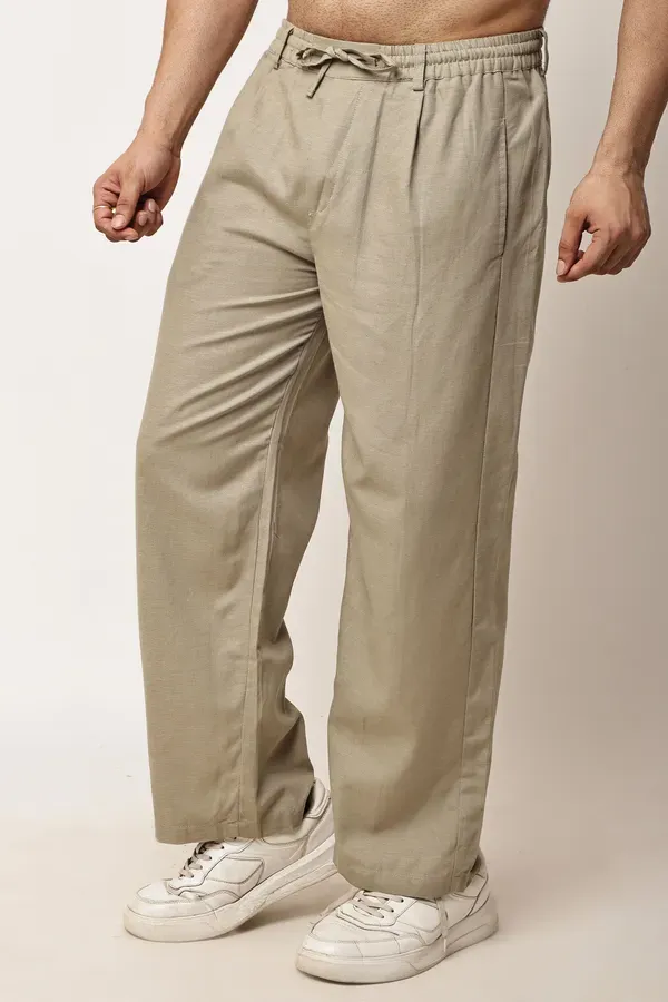 Dark_Beige_Premium_Linen_And_Cotton_Casual_Trousers_For_Men