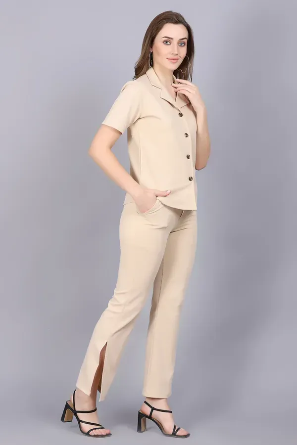 Beige_Premium_Cotton_Twill_Co-Ord_Set_For_Women