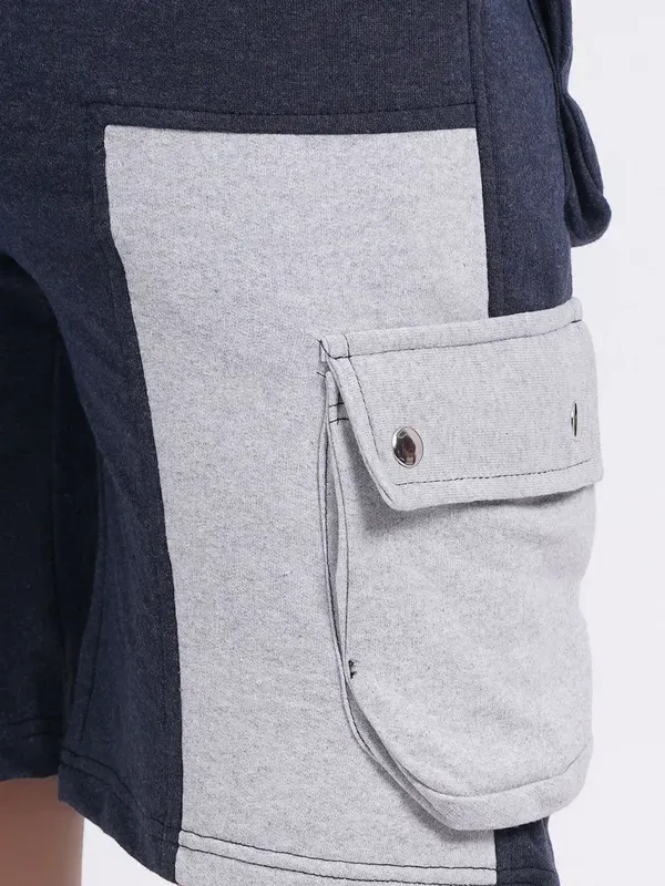 Dark_Blue_Premium_Cotton_And_Polyester_Shorts_For_Men