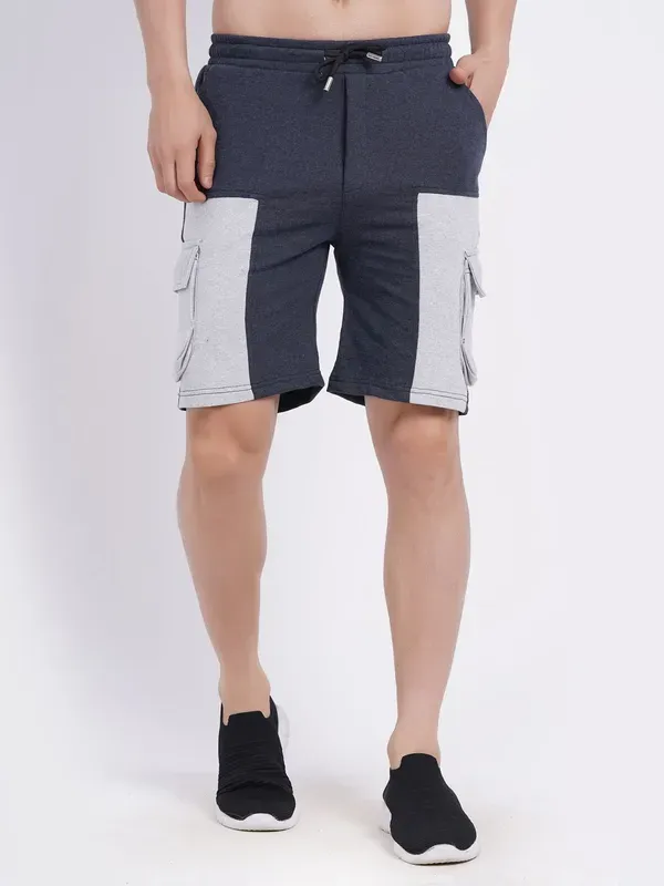 Dark_Blue_Premium_Cotton_And_Polyester_Shorts_For_Men
