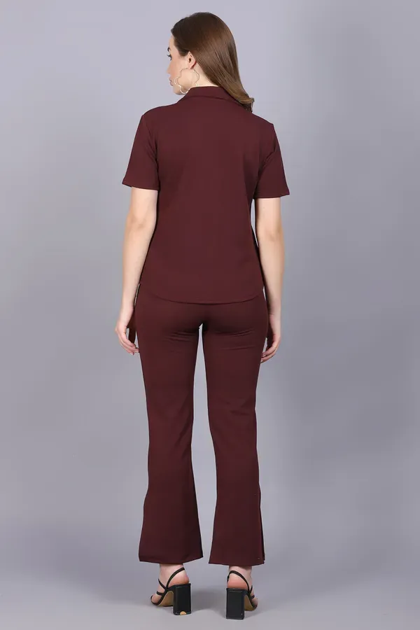 Maroon_Premium_Cotton_Twill_Co-Ord_Set_For_Women