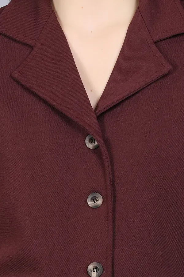 Maroon_Premium_Cotton_Twill_Co-Ord_Set_For_Women