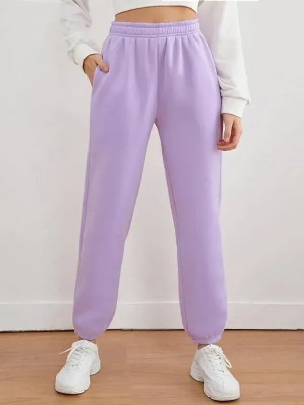 Purple_Premium_Cotton_And_Polyester_Joggers_For_Women