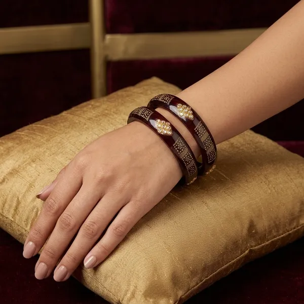 Maroon_Glass_Embellished_Kada_Set_For_Women