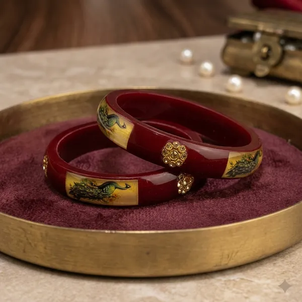 Red_Glass_Embellished_Kada_Set_For_Women