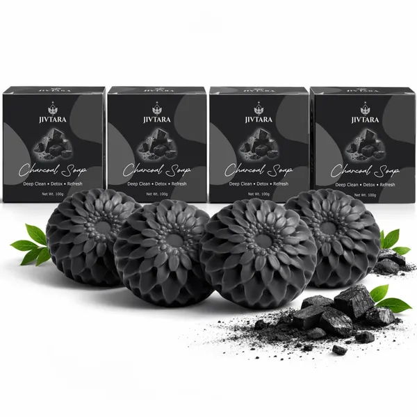 JIVTARA_Charcoal_Soap_with_Natural_Ingredients_|_Helps_Reduce_Acne,_Excess_Oil_&_Pollution_Damage_|_Daily_Use_Bath_Bar