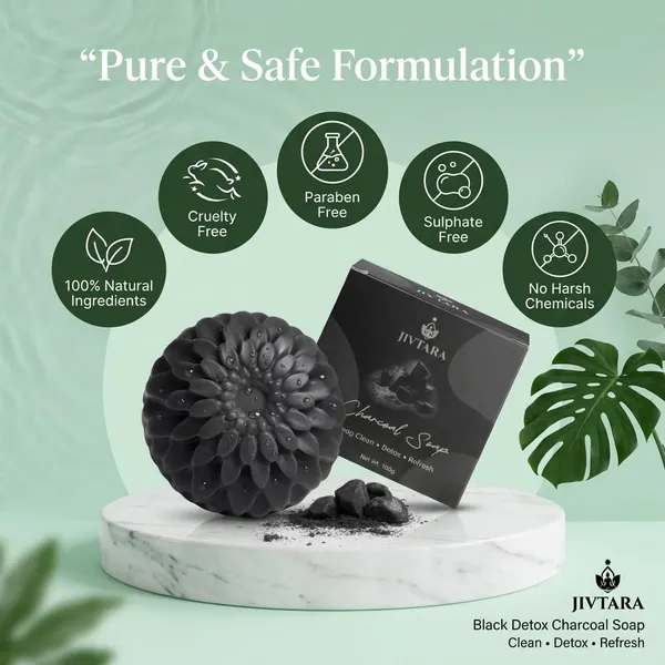 JIVTARA_Charcoal_Soap_with_Natural_Ingredients_|_Helps_Reduce_Acne,_Excess_Oil_&_Pollution_Damage_|_Daily_Use_Bath_Bar