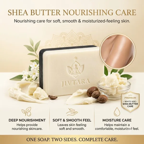 JIVTARA_Detan_Soap_Pack_of_3_|_2-in-1_Dual_Action_Charcoal_&_Shea_Butter_Soap_Men_&_Women_|_Exfoliating_Black_Side,_Soothing_White_Side_|_Deep_Cleansing,_Tan_Removal_&_Smooth_Skin_Care