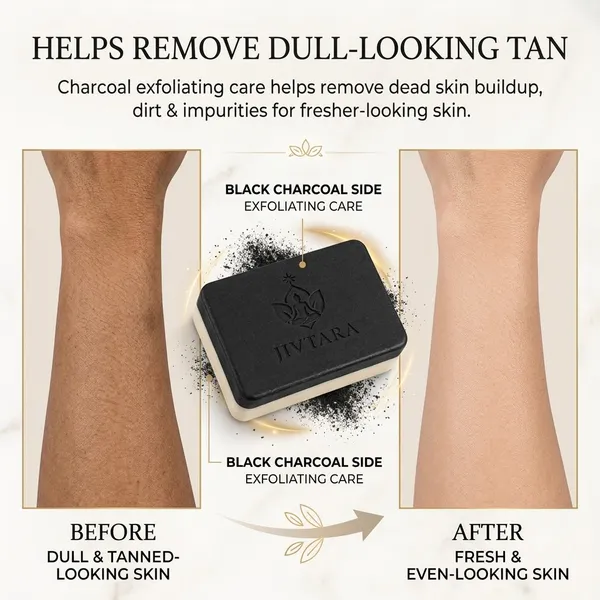 JIVTARA_Detan_Soap_Pack_of_3_|_2-in-1_Dual_Action_Charcoal_&_Shea_Butter_Soap_Men_&_Women_|_Exfoliating_Black_Side,_Soothing_White_Side_|_Deep_Cleansing,_Tan_Removal_&_Smooth_Skin_Care