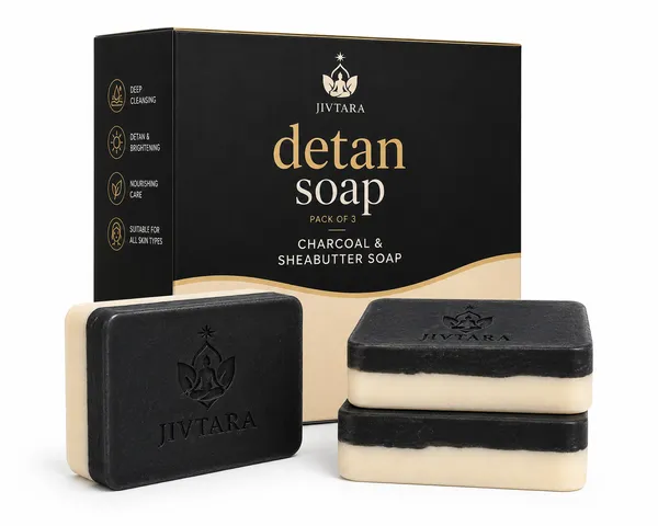 JIVTARA_Detan_Soap_Pack_of_3_|_2-in-1_Dual_Action_Charcoal_&_Shea_Butter_Soap_Men_&_Women_|_Exfoliating_Black_Side,_Soothing_White_Side_|_Deep_Cleansing,_Tan_Removal_&_Smooth_Skin_Care