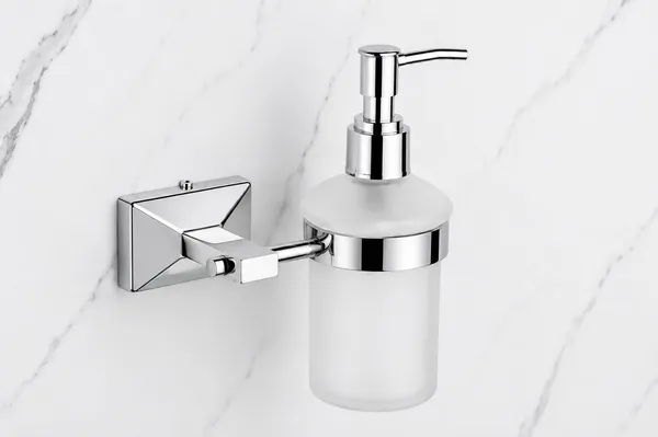 Stainless_Steel_Frosted_Glass_Modern_Chrome_Wall_Mount_Soap_Dispenser