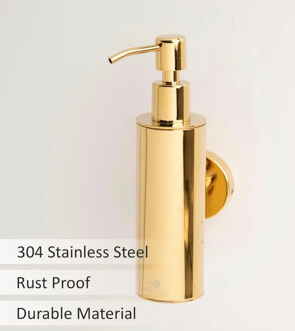 304_Stainless_Steel_Modern_Golden_Wall_Mounted_Soap_Dispenser