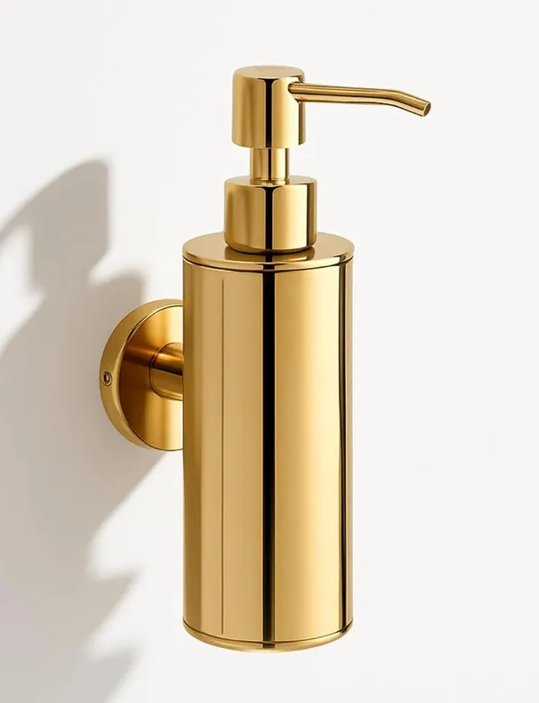 304_Stainless_Steel_Modern_Golden_Wall_Mounted_Soap_Dispenser