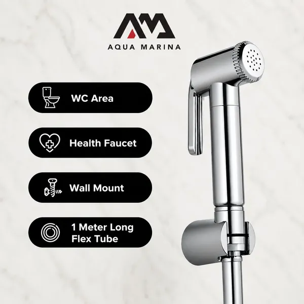 Abs_Chrome_Modern_Wall_Mount_Health_Faucet_Jet_Spray