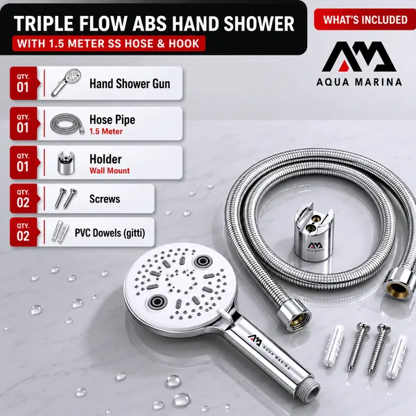 Abs_Chrome_Modern_Triple_Flow_Handheld_Shower_With_Ss_Connection_Pipe