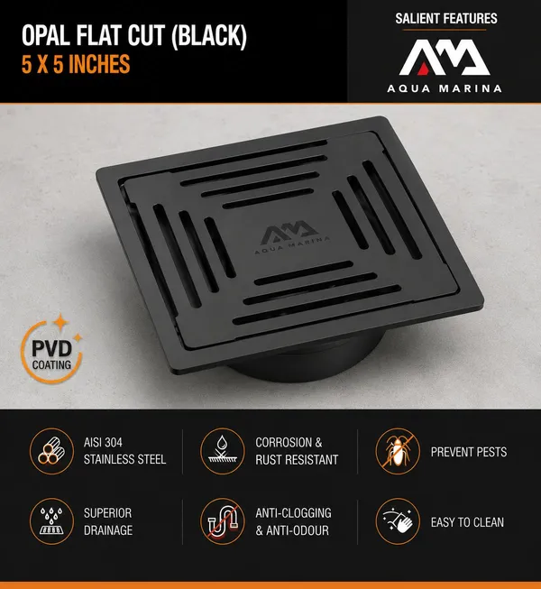 Stainless_Steel_304_Modern_Square_Floor_Drain_With_Removable_Grate_(Black)