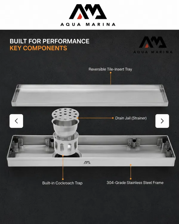 Stainless_Steel_304_Modern_Tile_Insert_Linear_Floor_Drain_18_Inch
