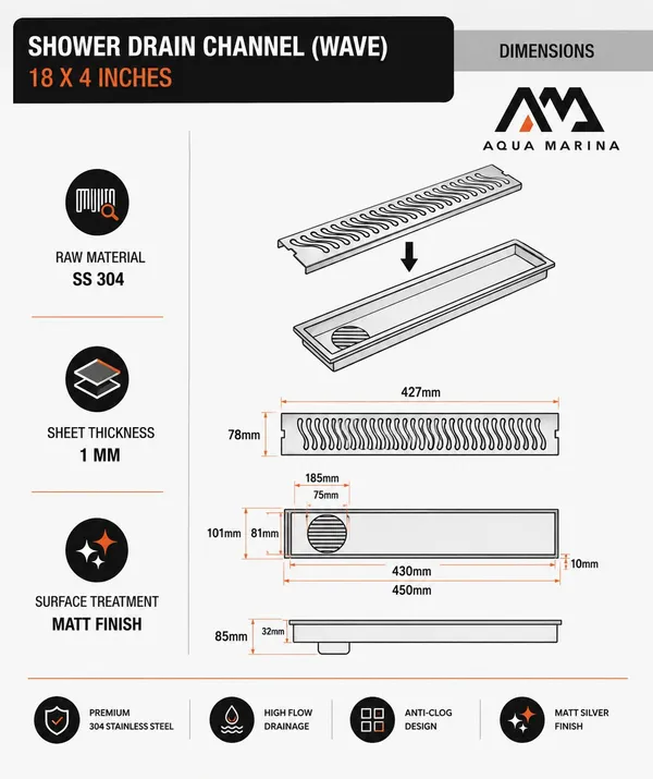 Stainless_Steel_304_Modern_Anti-Cockroach_Linear_Floor_Drain_18_Inches