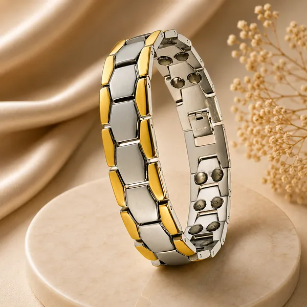 Gold_And_Silver_Bio_Magnetic_Bracelet