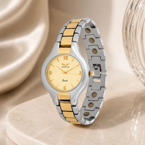 Gold_And_Silver_Bio_Magnetic_Watch