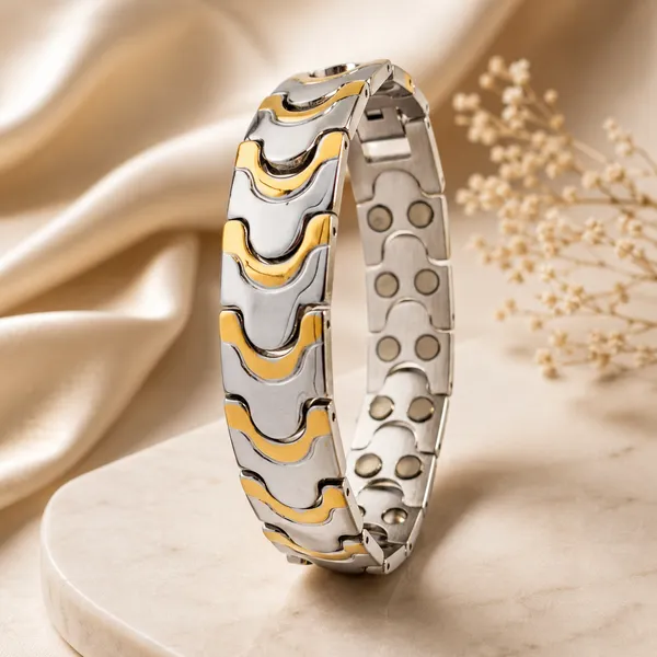 Gold_And_Silver_Bio_Magnetic_Bracelet