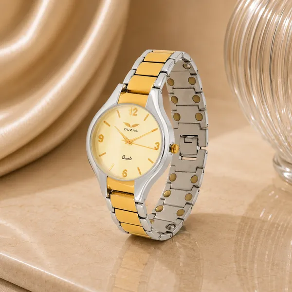 Gold_And_Silver_Bio_Magnetic_Watch