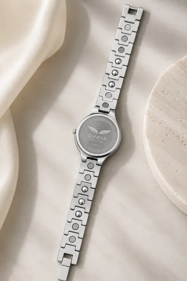 Gold_And_Silver_Bio_Magnetic_Watch