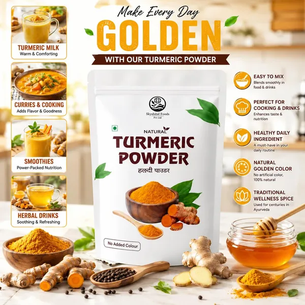 Skyshital_Foods_Turmeric_Powder_Haldi_100_Pure_Natural_Freshly_Ground_Chemical_Free_Spice_Rich_Color_Aroma_For_Cooking_Immunity_Boost_Ayurvedic_Use_-_Pack_Of_2
